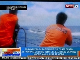 NTG: Engkwentro sa pagitan ng PCG at Taiwanese fishing vessel sa Balintang Channel, kuha sa video