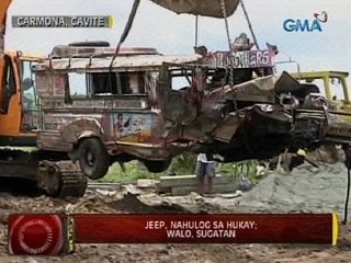 24 Oras: Jeep, nahulog sa hukay; walo, sugatan