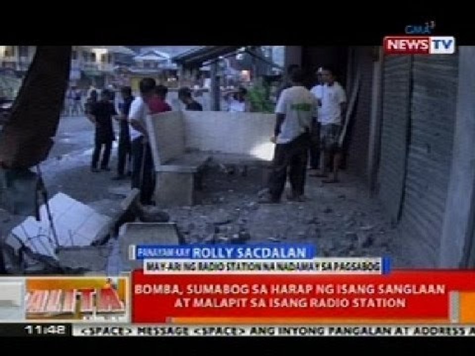 BT: Bomba, sumabog sa harap ng sanglaan at malapit sa radio station sa Cotabato