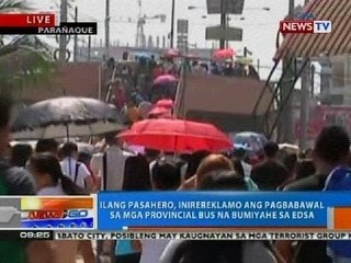Ilang pasahero, inirereklamo ang pagbabawal sa mga provincial bus na bumiyahe sa EDSA