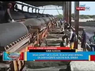 BP: Mga gamit sa illegal black sand mining sa Ilocos Sur, sinara