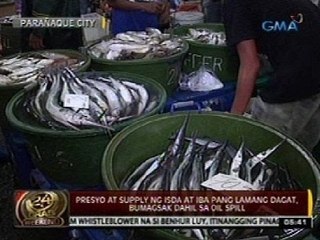 24 Oras: Presyo at supply ng isda at iba pang lamang dagat, bumagsak dahil sa oil spill