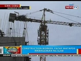 BP: Construction worker sa Mandaue City, Cebu, patay matapos mabagsakan ng slab