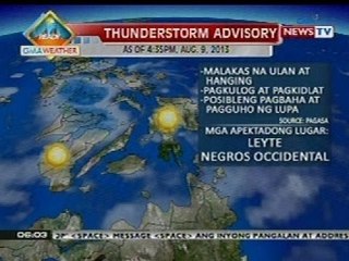 QRT: Weather update as of 6:02 p.m. (Aug 9, 2013)