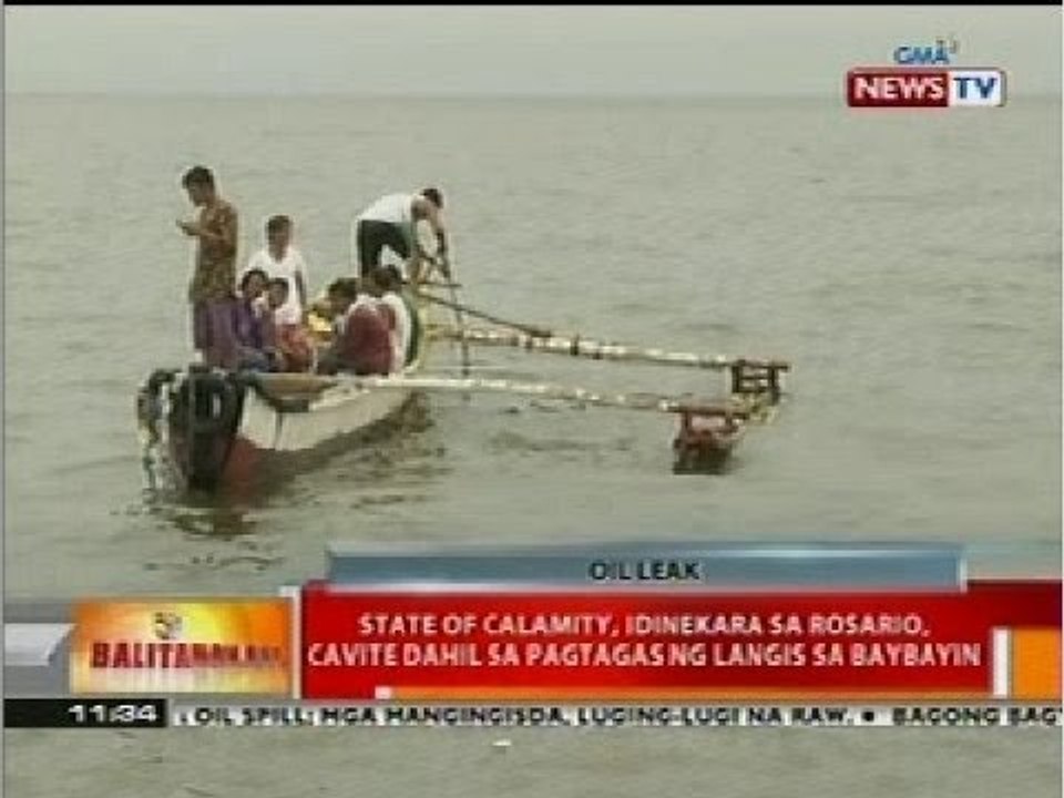 BT: State of calamity, idineklara sa Rosario, Cavite dahil sa pagtagas ng langis sa baybayin