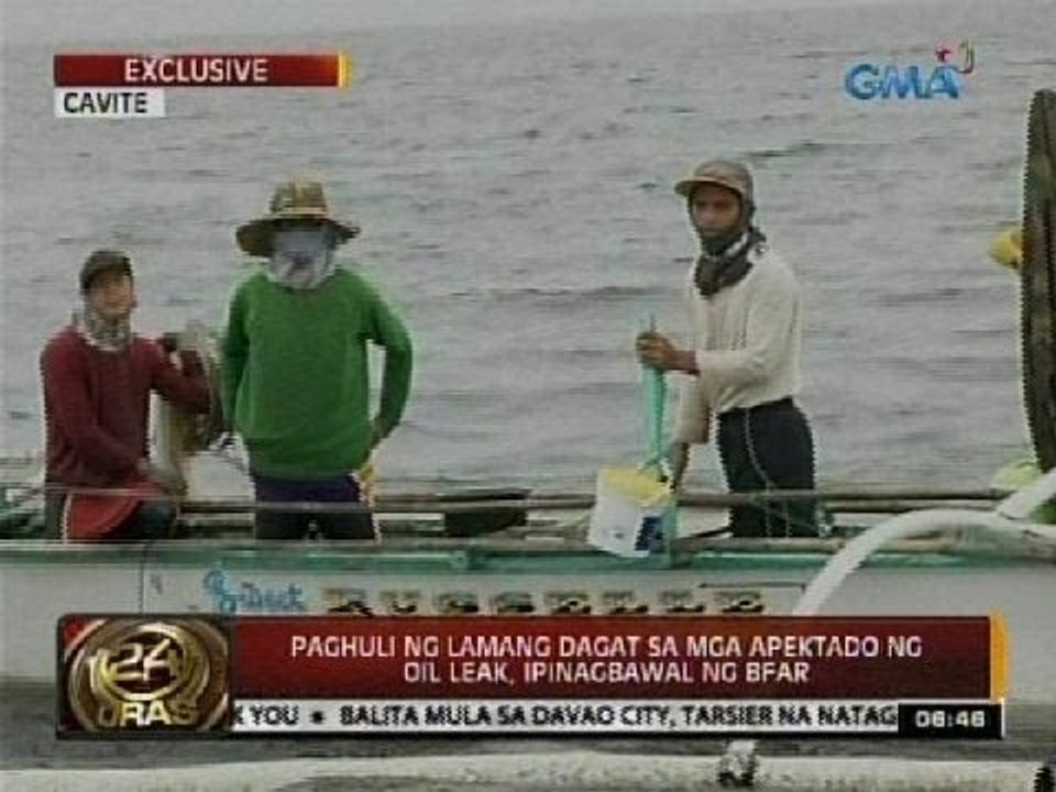 24 Oras: Paghuli ng lamang-dagat sa mga apektado ng oil leak, ipinagbawal ng BFAR