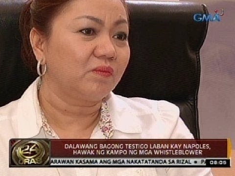 24 Oras: Dalawang bagong testigo laban kay Napoles, hawak ng kampo ng mga whistleblower