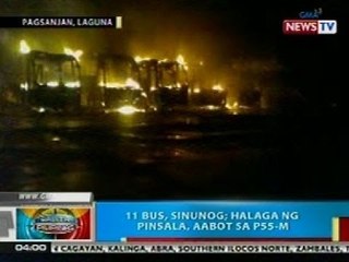 BP: 11 bus sa Pagsanjan, Laguna, sinunog; halaga ng pinsala, aabot sa P55-M