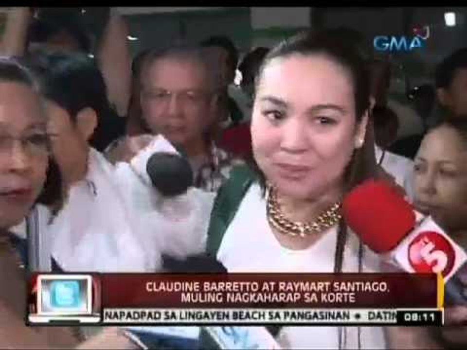 24 Oras: Claudine Barretto at Raymart Santiago, muling nagkaharap sa korte