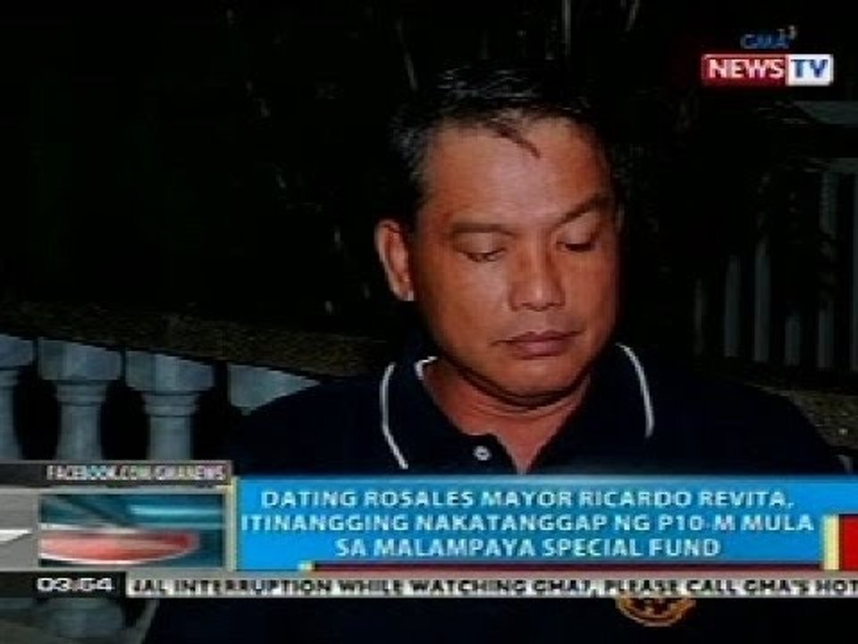 BP: Ex-Mayor ng Rosales, Pangasinan, itinangging nakatanggap ng P10-M mula sa Malampaya fund
