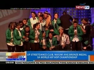 NTG: UP Streetdance Club, naiuwi ang bronze medal sa World Hip Hop Championship