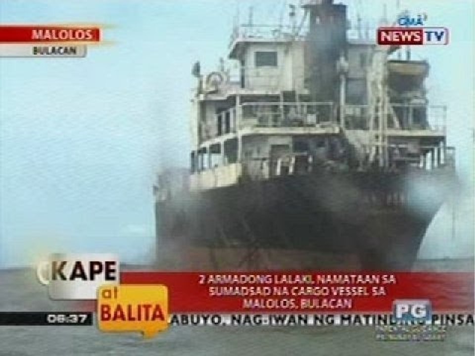 Sumadsad na cargo vessel, rehistrado sa isang kumpanya sa Phnom Penh, Cambodia