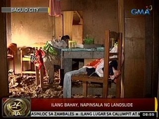 24Oras: Ilang bahay sa Baguio City, napinsala ng landslide
