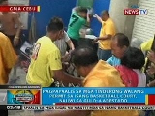 BP: Pagpapaalis sa mga tinderong walang permit sa basketball court sa Cebu, nauwi sa gulo