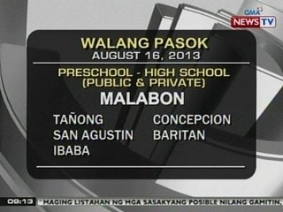 NTG: Klase sa ilang barangay sa Malabon, suspendido dahil sa water interruption