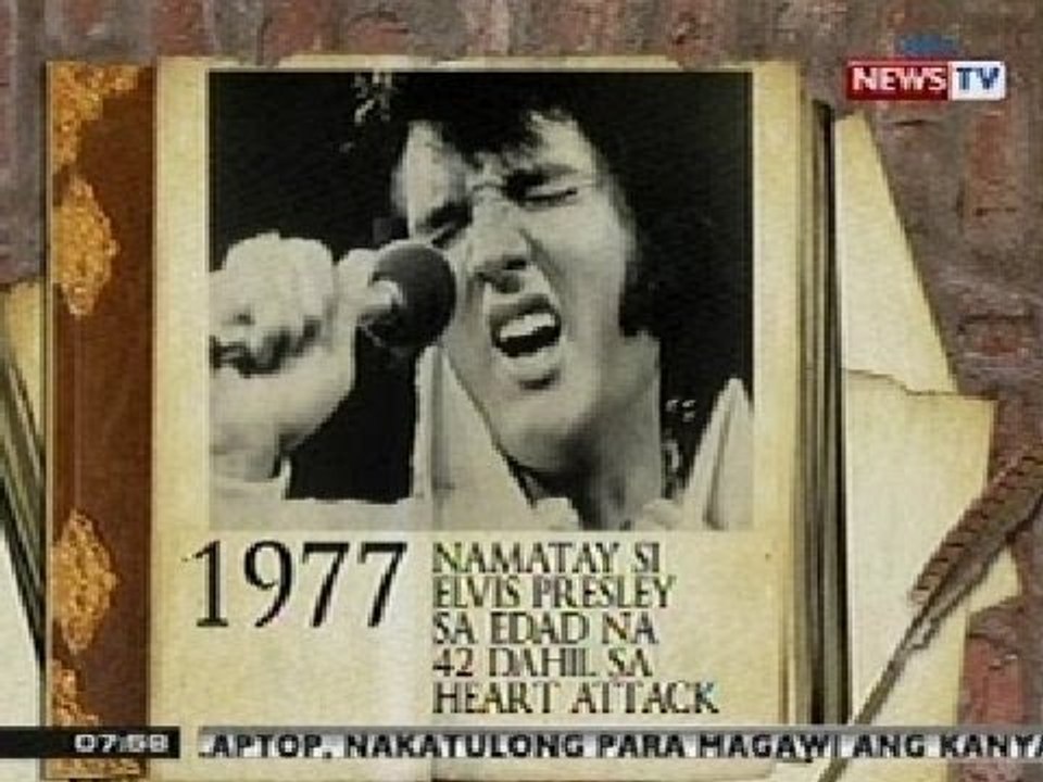 KB: Panghimagas: 1977: Namatay si Elvis Presley sa edad na 42 dahil sa heart attack