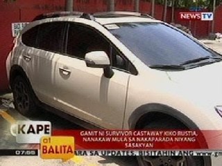 KB: Gamit ni Survivor Castaway Kiko Rustia, nanakaw  mula sa nakaparada niyang sasakyan sa QC