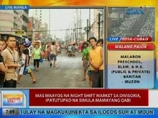 UB: Mas maayos na night shift market sa Divisoria, ipatutupad na simula mamayang gabi (Part 2)