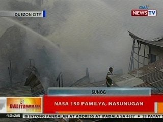 BT: Nasa 150 pamilya, nasunugan sa Brgy. Sto. Domingo, QC