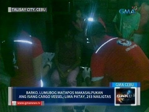 Saksi: Lima patay sa salpukan ng dalawang barko sa Talisay City, Cebu at paglubog ng isa sa mga ito