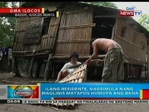 BP: Ilang residente sa Ilocos Norte, nagsimula nang maglinis matapos humupa ang baha