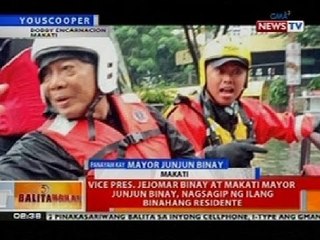 Download Video: BT: VP Binay at Mayor Junjun Binay, nagsagip ng ilang binahang residente sa Makati