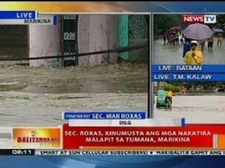 BT: Sec. Roxas, kinumusta ang mga nakatira malapit sa Tumana, Marikina