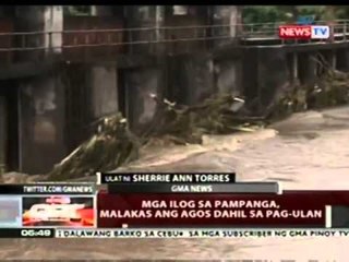 QRT: Mga ilog sa Pampanga, malakas ang agos dahil sa pag-ulan