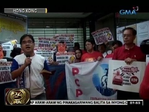 24 Oras: Ilang OFW, nagkilos-protesta laban sa pork barrel