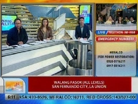 UB: Walang pasok (all levels) sa San Fernando City, La Union