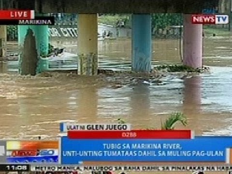 NTG: Tubig sa Marikina River, unti-unting tumataas dahil sa muling pag-ulan