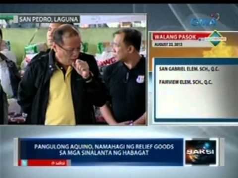 Pres. Aquino, namahagi ng tulong sa mga sinalanta kasunod ng batikos na missing in action siya