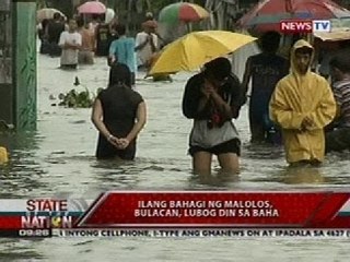 SONA: Ilang kalye sa Meycauayan, Bulacan, nagmistulang ghost town dahil sa baha