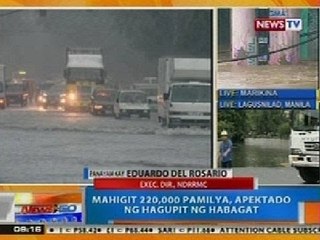 NTG: Mahigit 220,000 pamilya, apektado ng hagupit ng Habagat