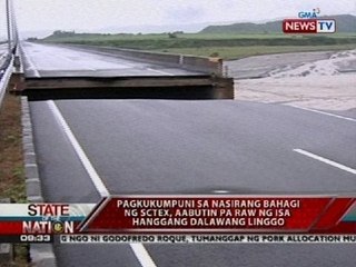 Pagkukumpuni sa nasirang bahagi ng SCTEX, aabutin pa raw ng isa hanggang dalawang linggo