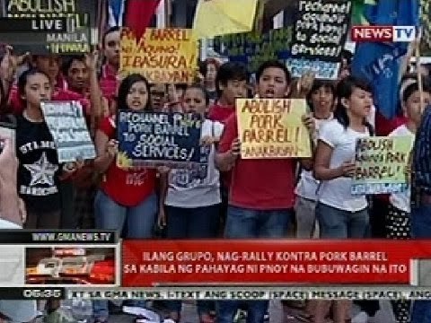 QRT: Ilang grupo, nag-rally vs pork barrel sa kabila ng pahayag ni PNoy na bubuwagin ito