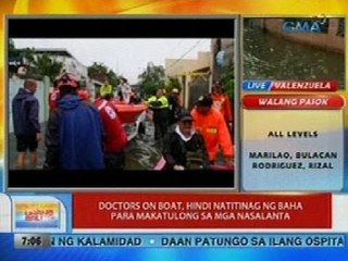 UB: Doctors on boat, hindi natitinag ng baha para makatulong sa mga nasalanta