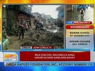 UB: Mga evacuee sa Laguna, nagsimula nang umuwi sa kani-kanilang bahay