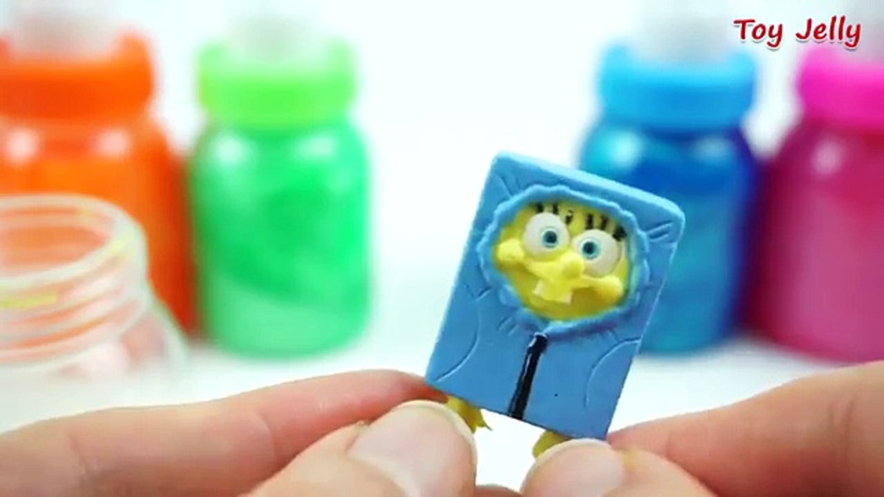 Learn Colors Clay Slime Surprise Toys Kitty Shopkins Squinkies Disney Cars Sponge Bob Colours Slimes