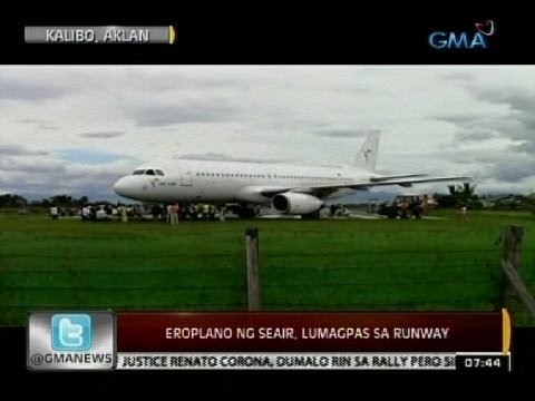 24 Oras: Eroplano ng SEAIR, lumagpas sa runway ng Kalibo Int'l Airport