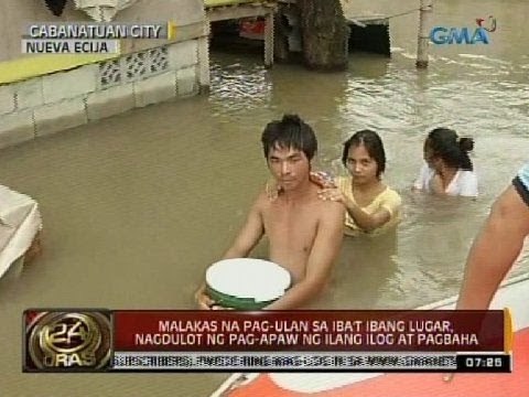24 Oras: Malakas na pag-ulan sa iba't ibang lugar, nagdulot ng pag-apaw ng ilang ilog at pagbaha