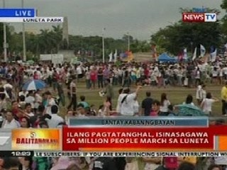 BT: Ilang pagtatanghal, isinasagawa sa Million People March sa Luneta
