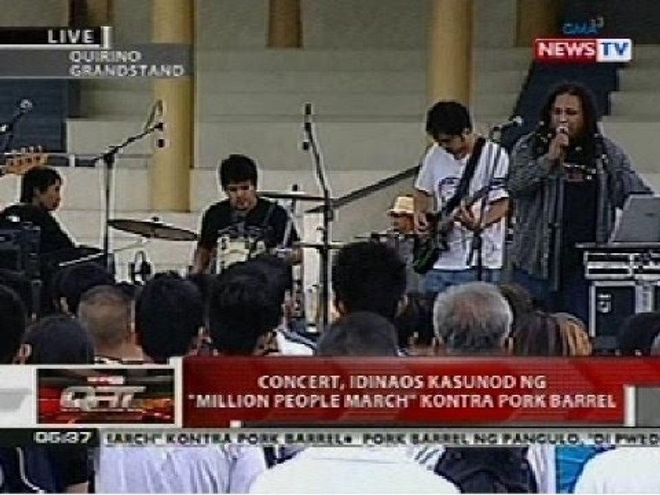 QRT: Concert, idinaos kasunog ng 'Million People March' vs-pork barrel sa Quirino Grandstand