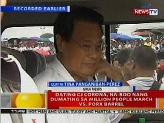 BT: Ex-CJ Corona, na-boo nang dumating sa Million People March vs pork barrel