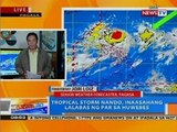 NTG: Tropical Storm Nando, inaasahang lalabas ng PAR sa Huwebes