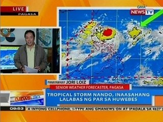 Tải video: NTG: Tropical Storm Nando, inaasahang lalabas ng PAR sa Huwebes