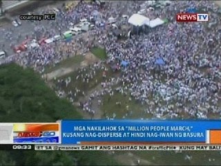 Mga nakilahok sa 'Million People March,' kusang nag-disperse at hindi nag-iwan ng basura