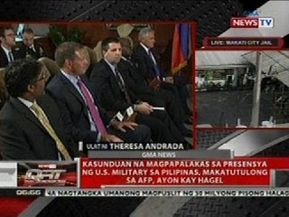 QRT: Amerika, walang balak magtatag ng bagong base militar sa Pilipinas, ayon kay Hagel