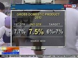 NTG: NEDA: 7.5% GDP ng Pilipinas sa 2nd quarter ng taon, lampas sa target ng gobyerno