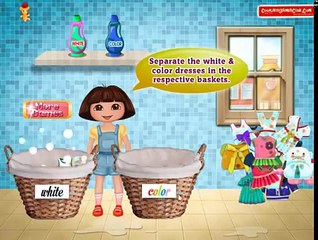 Dora the Explorer Washing Clothes - Fun Cleaning Game for Girls